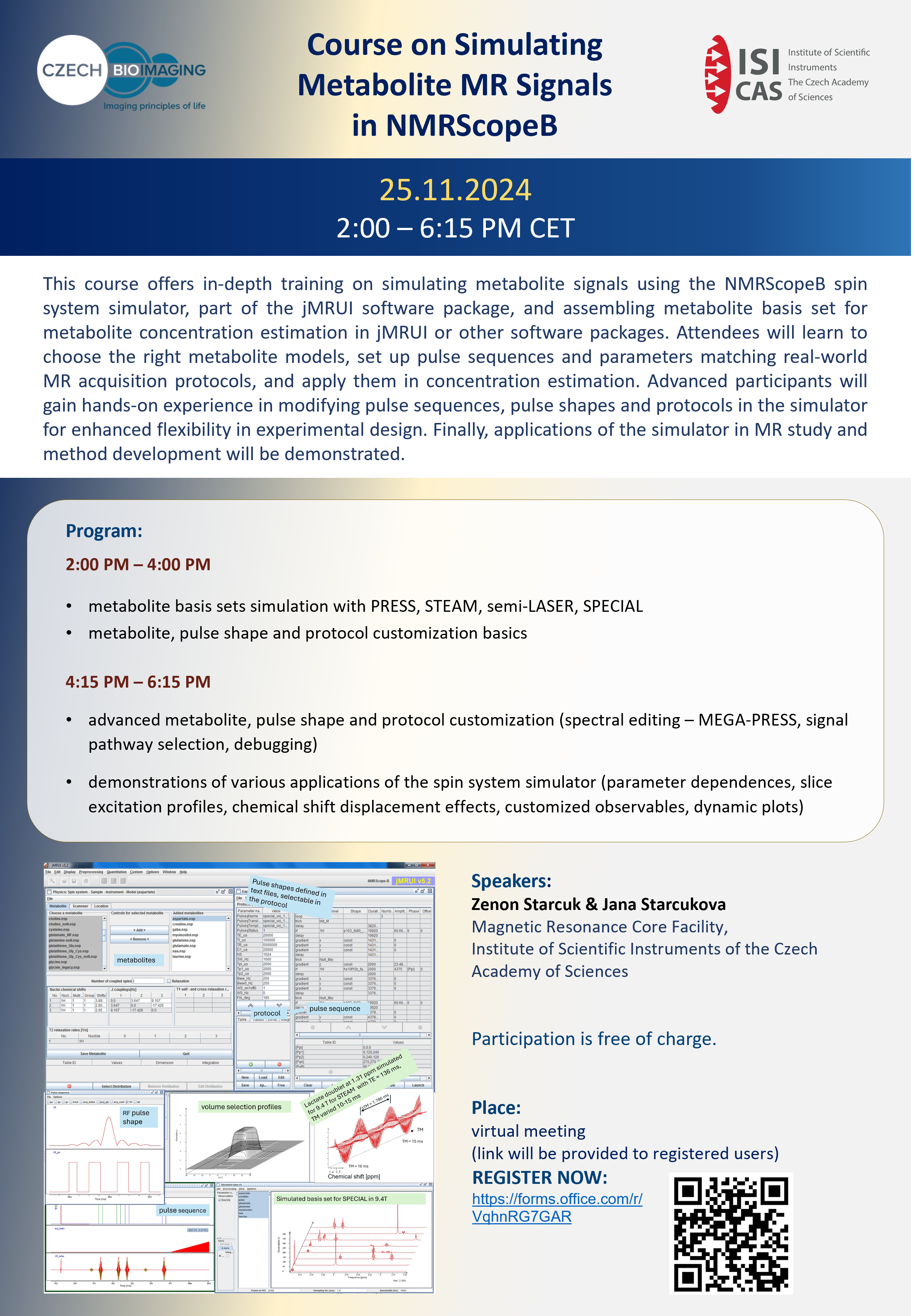 Course: Metabolite simulation in NMRScopeB image